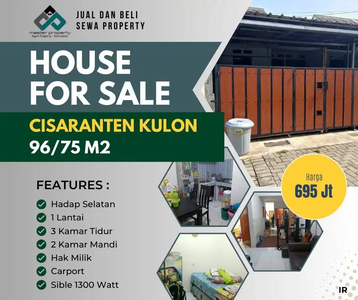 Dijual cepat rumah 600jutaan di Cisaranten Kulon Arcamanik Bandung
