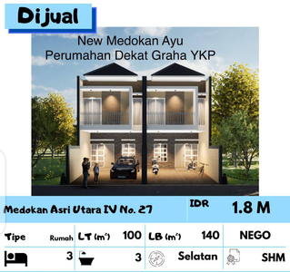 Dijual Rumah New – 2 Unit Jejer Medokan Asri Utara Iv Surabaya