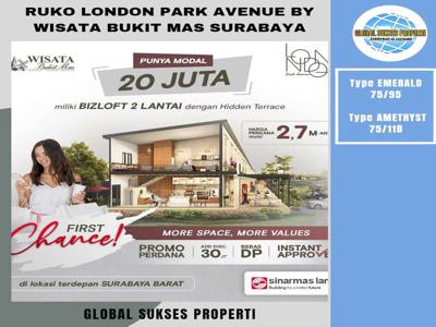Ruko Super Strategis London Park Avenue Di Wisata Bukit Mas Surabaya