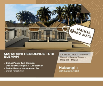 Rumah Murah Modern Dekat Pasar Turi Sleman