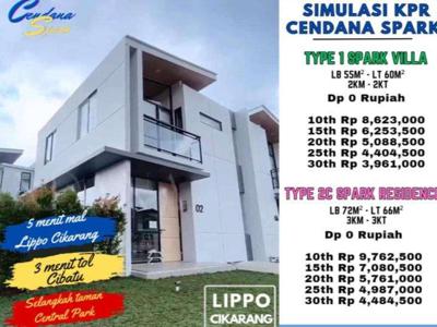 PROMO RUMAH TANPA DP CENDANA SPARK LIPPO CIKARANG FREE BIAYA KPR