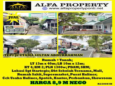 Dijual Rumah Strategis Jalan Sultan Abdurrahman Pontianak Kota