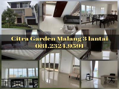 Rumah Citra Garden Malang 3 lantai furnished kayu jati premium