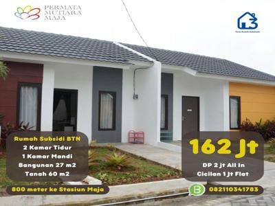 Rumah subsidi cicilan flat 1 jt, 2 kamar, bayar 2 jt aja sudah all in