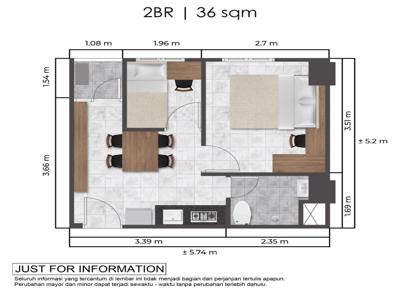 Sewa Apartment 2 Bedroom Murah Unit Terbatas di Tokyo Riverside PIK 2