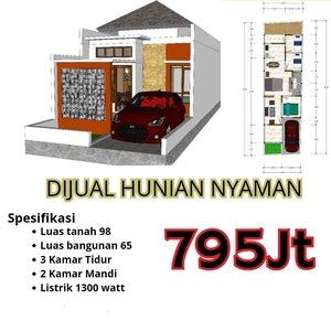 Baru 2 Unit Rumah LT98 LB65 Cisaranten Arcamanik - Bandung Kota
