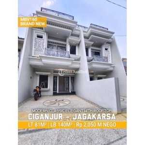 Dijual Brand New House Modern Classic Elegant 2 Lantai Plus Rootfop Jagakarsa - Jakarta Selatan
