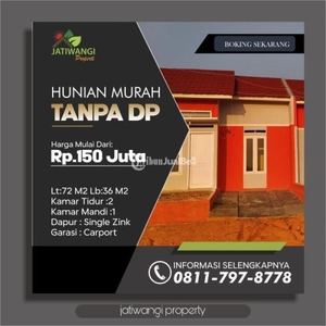 Dijual Rumah Bersubsidi Tanpa DP 2 Kamar Tidur Lt 72 Lb 36 Dengan Carport Lokasi Strategis - Bandar Lampung