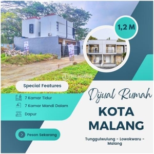Dijual Rumah Kost Arumba Tunggulwulung 2 Lantai, Type 96 / 80,5 Lokasi Strategis Dekat Kampus - Kota Malang