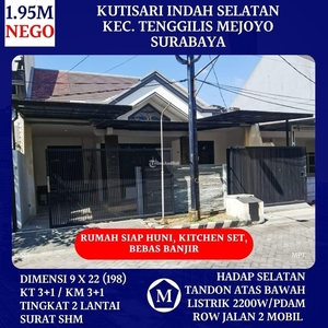 Dijual Rumah Kutisari Indah Selatan LT 198m2 3KT 3KM Siap Huni Bebas Banjir - Surabaya
