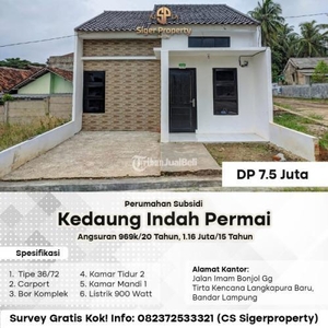 Dijual Rumah LB36 LT72 2KT Lokasi Strategis Siap Huni - Bandar Lampung