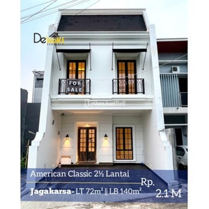 Dijual Rumah Mewah Jagakarsa Type 72/140 Desain American Classic Minimalis - Jakarta Selatan