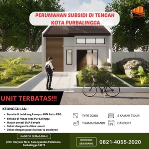 Dijual Rumah Perumahan Subsidi Di Tengah Kota - Purbalingga