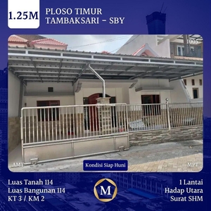Dijual Rumah Siap Huni Ploso Timur SHM Hadap Utara LT114 LB114 3KT 2KM - Surabaya
