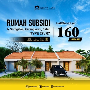 Dijual Rumah Subsidi Lokasi Strategis 2KT 1KM - Kulon Progo