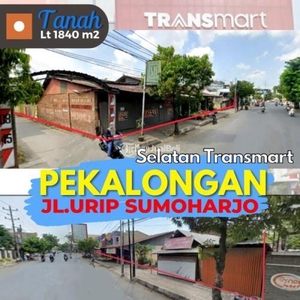 Dijual Tanah Lt 1840 m2 Jl Urip Sumoharjo Selatan Transmart - Pekalongan Jawa Tengah