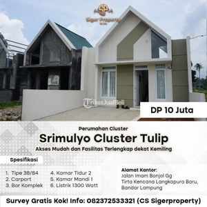 Jual Rumah Baru Model Scandinavia dekat Kemiling Lampung Cluster Srimulyo Garden Cluster - Bandar Lampung