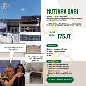 Promo Rumah Baru Murah di Nutiara Sari - Bandung Selatan