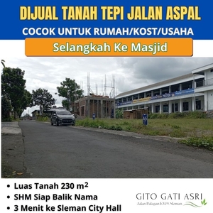 Tanah Dijual Tepi Jalan Aspal Area Palagan Jogja Dekat Mall SCH