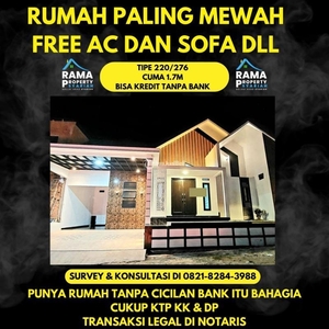 Jual Rumah Mewah Baru Luas 276 mw Bisa Kredit Syariah Bebas Bi Checking Gratis Sofa Dan Ac - Bandar Lampung