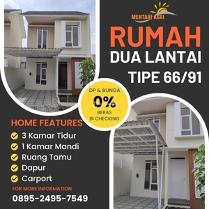 Jual Rumah Minimalis 2 Lantai Luas 66 di Griya Mentari Asri - Ngawi Jawa Timur