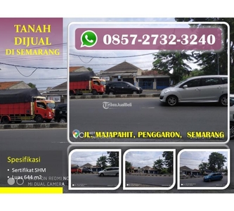 Jual Tanah Kotak Luas 644 m2 Pinggir Jalan Majapahit Cocok Untuk Gudang dan Industri - Semarang Kota Jawa Tengah