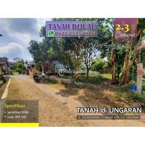 Jual Tanah Luas 301 m2 Murah Dekat Exit Tol Ungaran - Semarang Kota Jawa Tengah