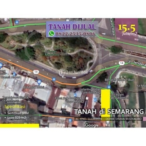 Jual Tanah Luas 325 m2 SHM Murah di Depan Taman Madukoro Jln Sudirman - Semarang Kota Jawa Tengah