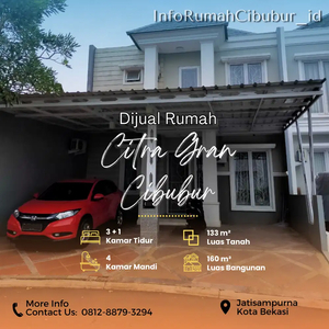 Jual Rumah 2 Lantai Semi Furnish Dekat Gerbang Tol Citra Gran Cibubur