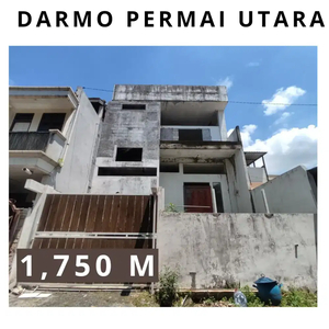 Lebar 9 Murah Pol ‼️ Rumah Split Level 3 Lantai Darmo Permai Utara