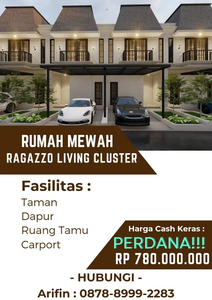 perdana rumah cantik 2 Lantai ragazzo living cluster banyak promo