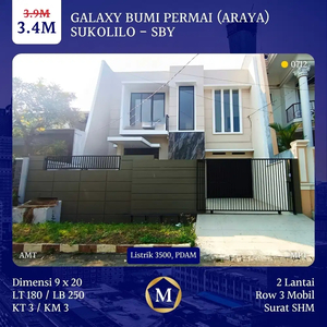 Rumah Baru Araya Galaxy Bumi Permai Surabaya Timur dkt Kertajaya MERR