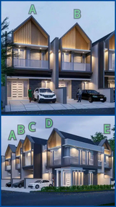 Rumah Baru Model Scandinavian 2 Lantai Tenggilis Surabaya