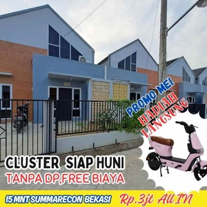 Rumah Cluster Skandinavian Karang Satria 15 Menit Stasiun Bekasi