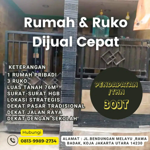 Rumah Dan Kios Dijual