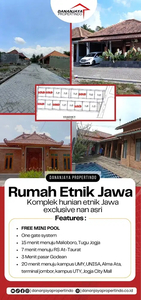 Rumah Nuansa Jawa Modern Bonus Kolam Renang
