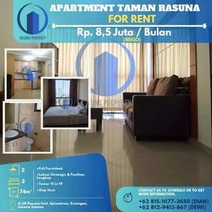 Apartment Taman Rasuna, For Rent, 2 BR, Full Furnished, Siap Huni