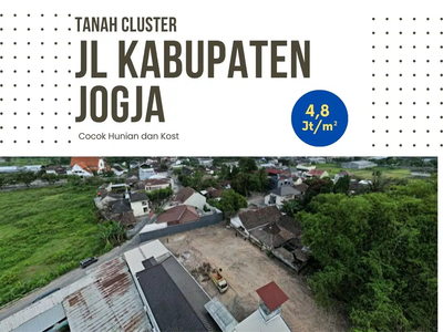 Barat Jl Kabupaten Jogja, Tanah Murah Cocok Huni, Luas 100an