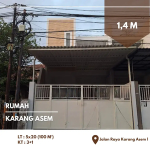 Baru Renov‼️Rumah Karang Asem di Jalan Besar siap huni (Jalan Raya)