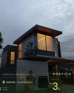 Brand New (Rumah Baru) 2.5 lantai Tipe PORTICO di Shila Sawangan