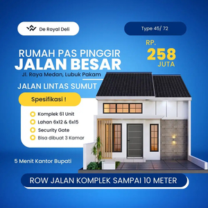 De Royal Deli Perumahan baru Harga Promo Pinggir Jalan