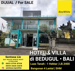 Dijual 1 Ha Hotel Villa Bedugul Bali - View Danau - Full Furnish Lift