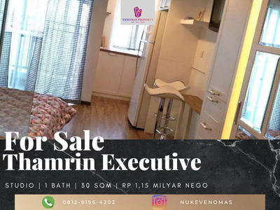 Dijual Apartement Thamrin Executive Type Studio Lantai Sedang Furnish