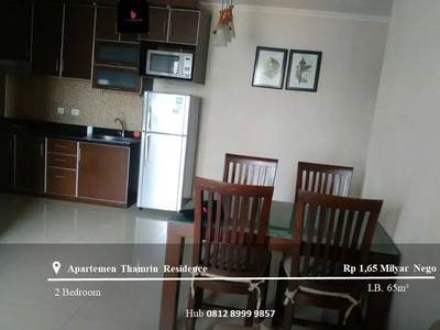 Dijual Apartement Thamrin Residence Low Floor 2BR Furnished North View