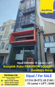 Dijual Gedung 10 Lantai Ruko Pakuwon Square + BONUS Lift - Parkir LUAS