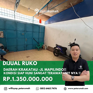 Dijual Ruko Jl. Mapilindo - daerah Krakatau Spesifikasi