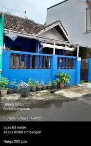 Dijual Rumah Murah Purbayan Gentan Solo