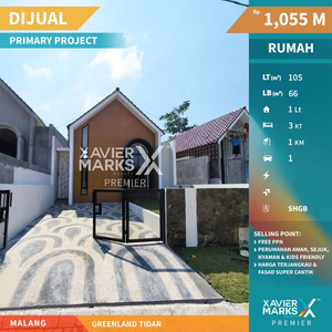 Dijual Rumah Super Cantik Harga Terjangkau di Greenland Tidar Malang