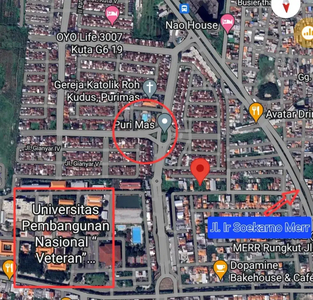 Dijual Tanah Komersial MURAHH Surabaya Timur Raya Gunung Anyar Indah