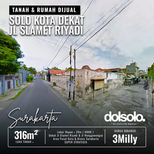 Dijual Tanah Solo Kota Surakarta Singosaren Sriwedari Slamet Riyadi